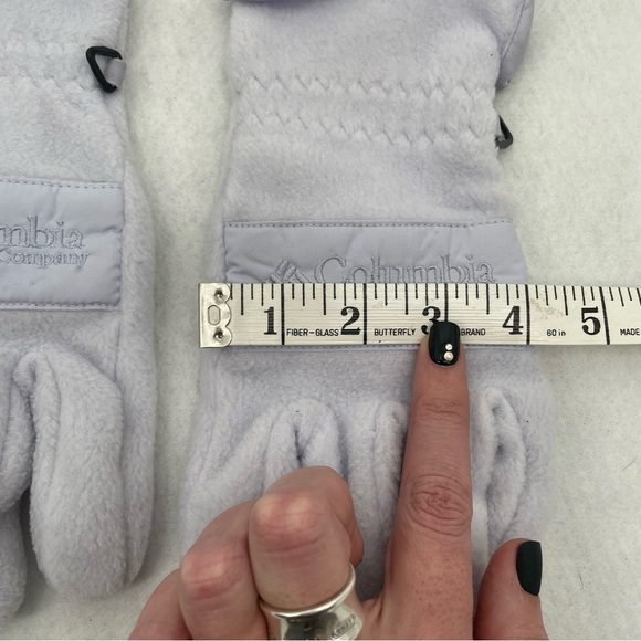 COLUMBIA Women’s Fleece Gloves White/super light purple/blue size: Medium - Picture 7 of 9